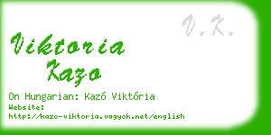viktoria kazo business card